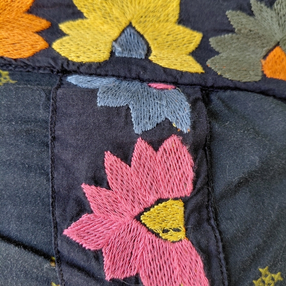 Farm Rio Embroidered Cutout / Strapless Ruffle Dress. - Picture 7 of 10